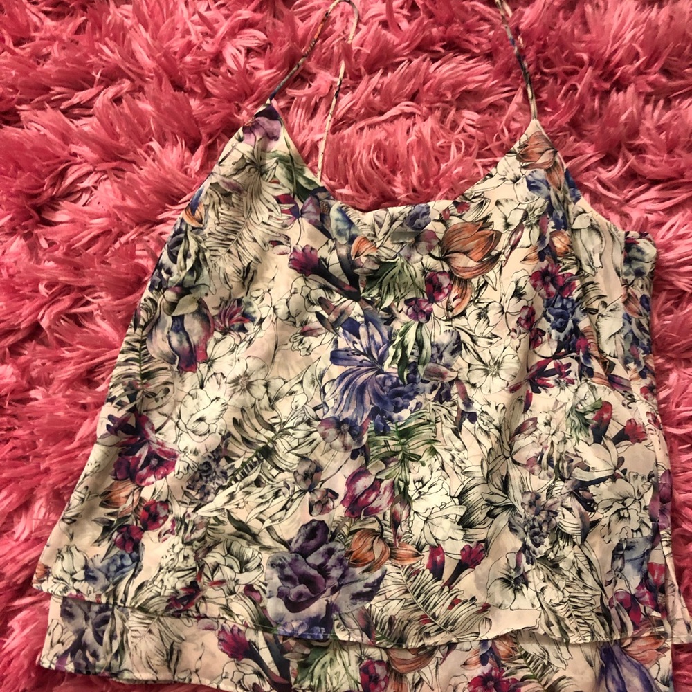 H&M Spaghetti Strap Blouse NEW FLOWY